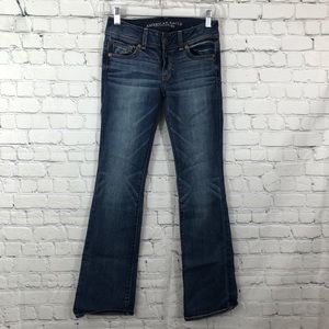 American Eagle kickboot jeans size 00 blue